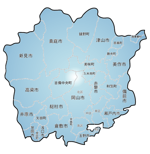 岡山県地図